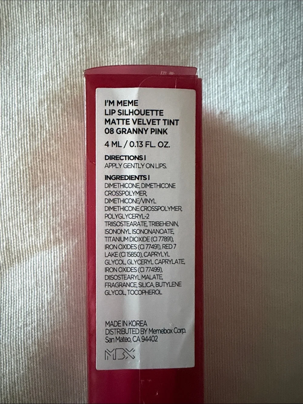 I'm Meme Lip Silhouette Matte Velvet Tint - Red